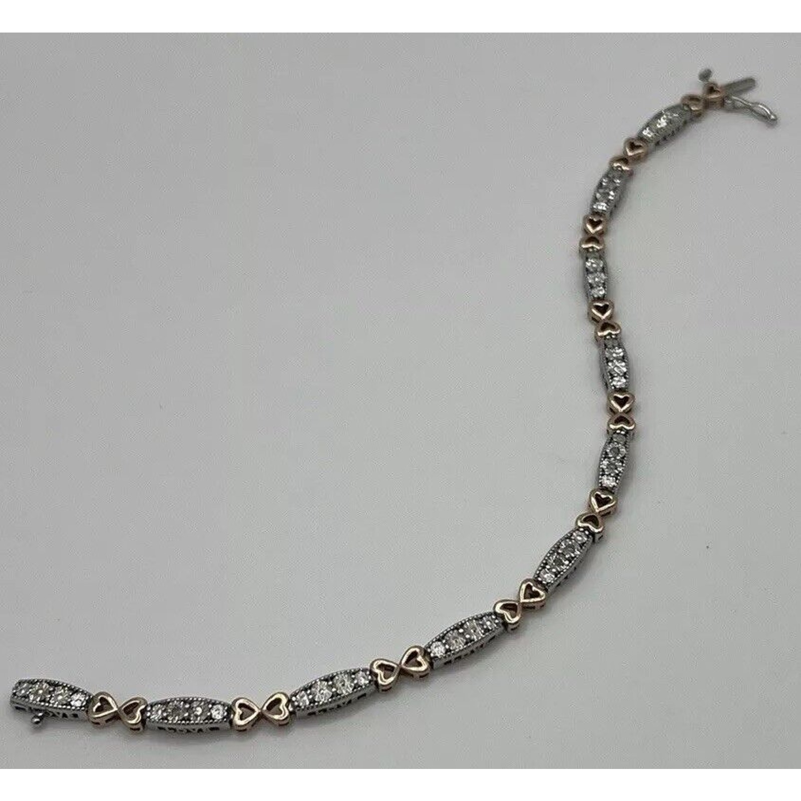 Paj Sterling Silver 925 & 10k Gold Plated Love Bracelet